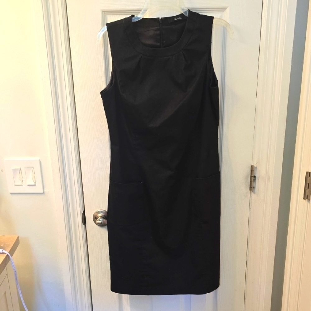 Tahari Black Sleeveless Lined Sheath Dress ***17" Pit To Pit*** SEE BELOW (0718)